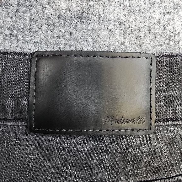 Madewell Jeans Womens 32 Black Sea 9" Mid-Rise Skinny Distressed Casual Stretch - Picture 14 of 16